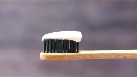 bamboo toothbrush with toothpaste