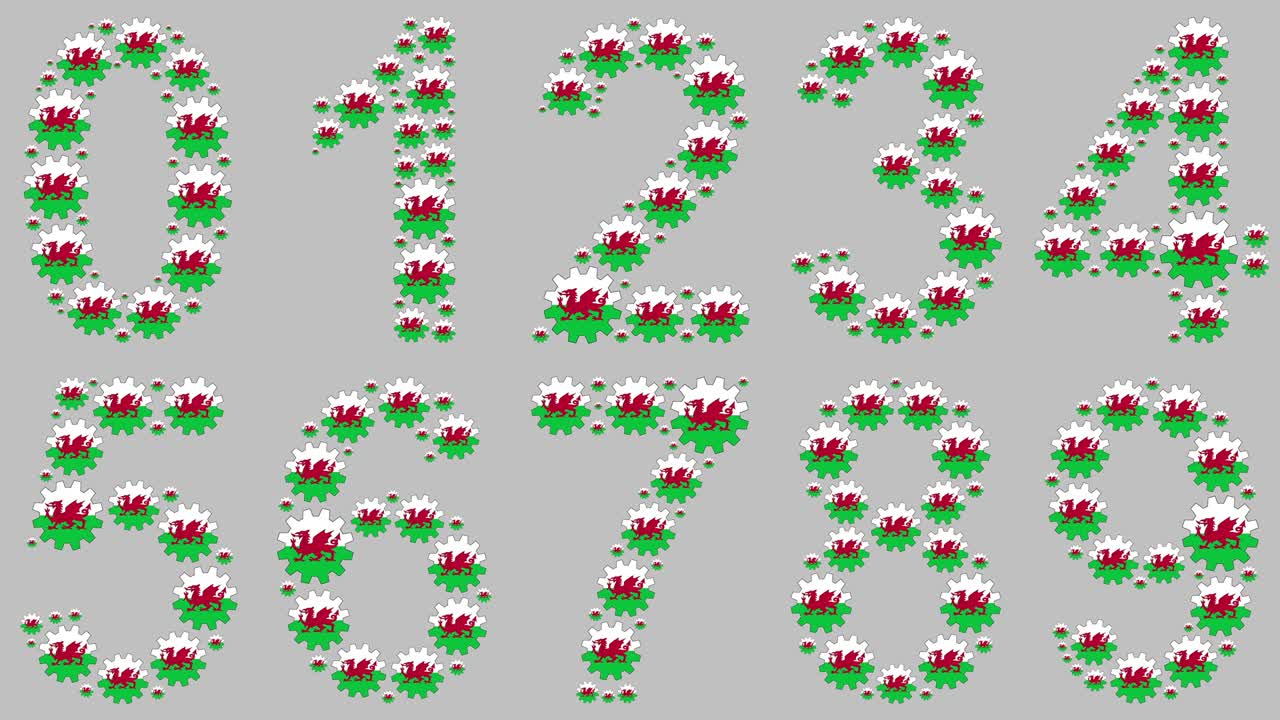 웨일스 숫자 세트