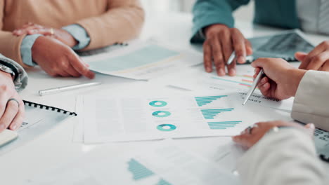business team analyzing data and planning strategy