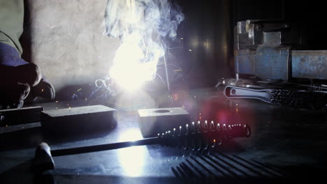 welder welding a metal