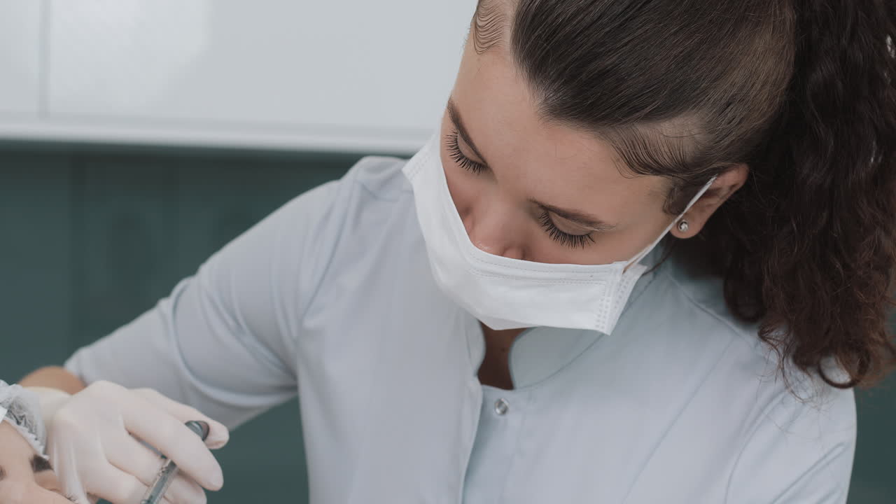 Procedura di iniezione cosmetica