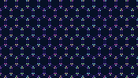 Patrón-De-Hexágonos-Geométricos-Abstractos-Con-Luz-De-Neón-De-Colores