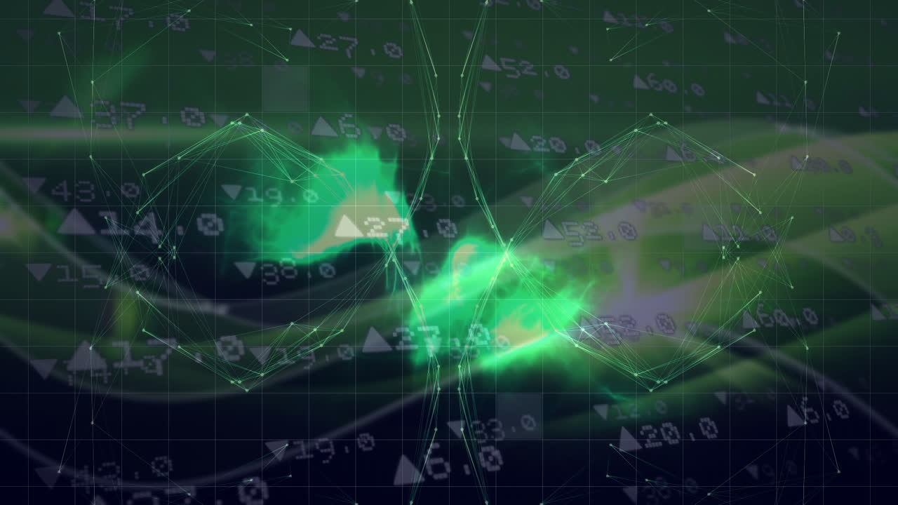 animación del procesamiento de datos sobre formas