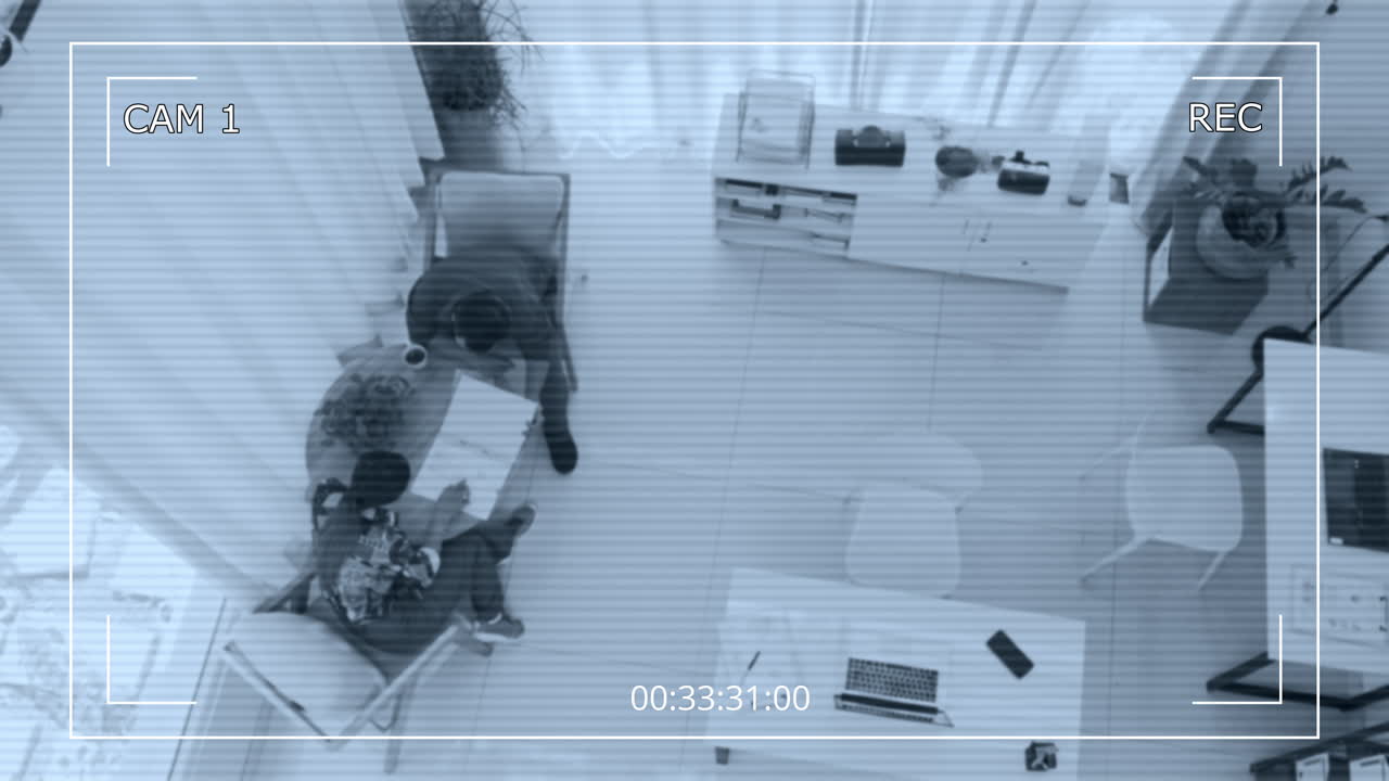 Businesspeople Having Coffee Break in Office CCTV