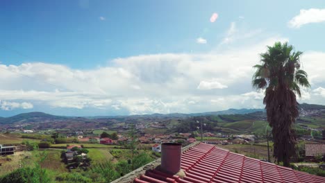 timelapse over the roof on rural portugal