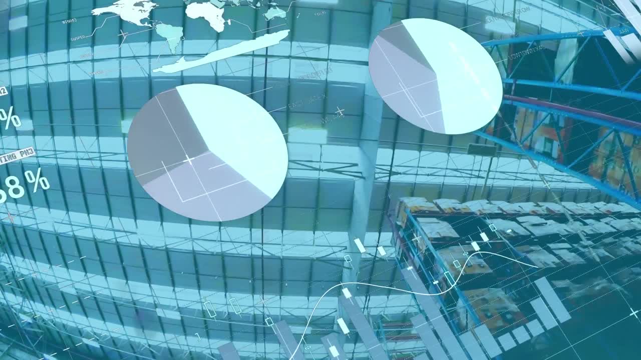 背景の倉庫に対する統計データ処理のデジタル構成