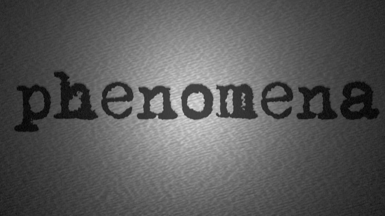 SlidingTypewritten text reads Unidentified Aerial Phenomena creating mystery tension
