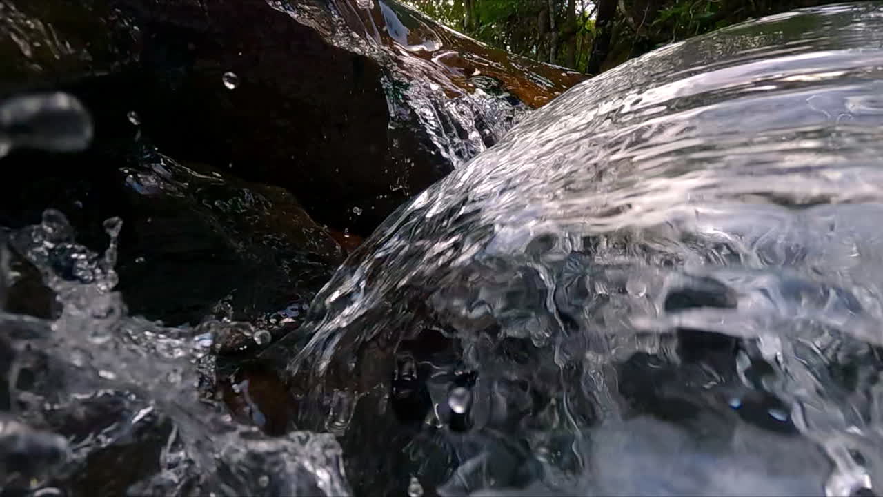 Mesmerising water flowing, capitulating South American nature scenery