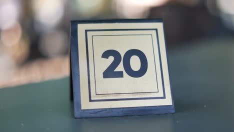 table number 20