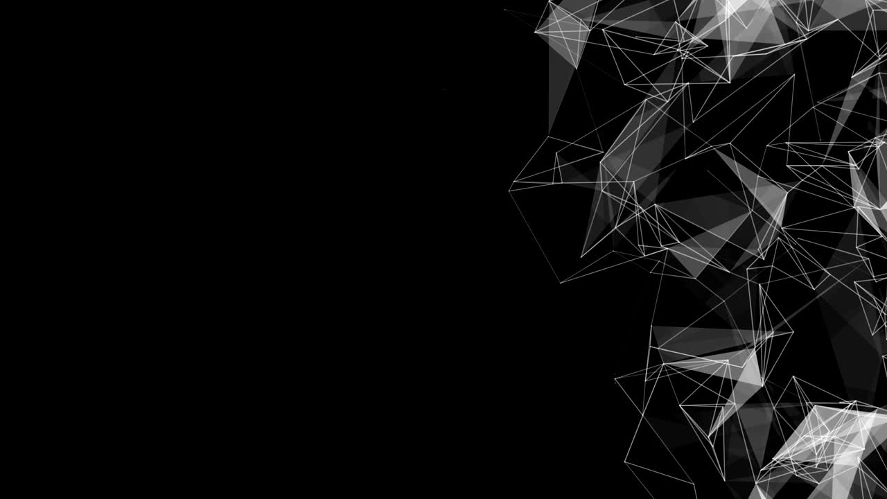 Network animation connected dots on white background.