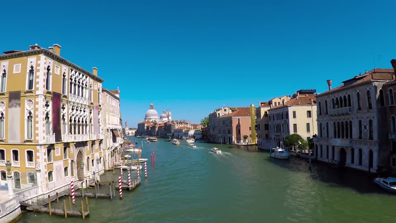 gran canal en venecia, italia vídeo de lapso de tiempo