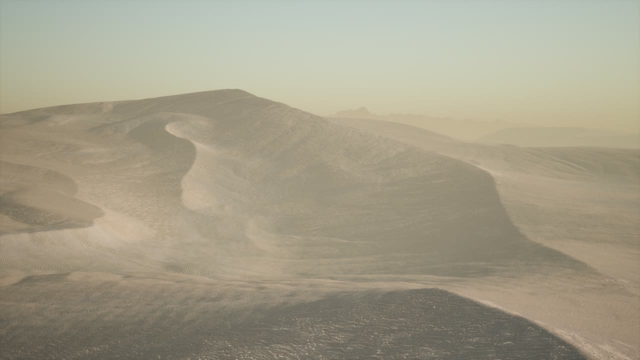 해가 뜨면 사하라 사막 의 큰 모래 언덕 에 대한 공중 전망
