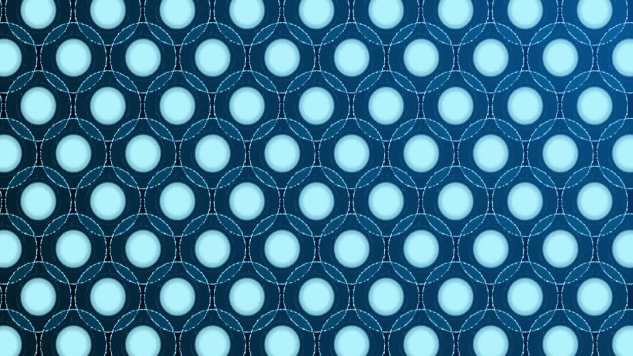 Animation of blue cells moving on black background