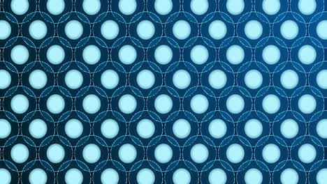 animación de celdas azules que se mueven sobre un fondo negro