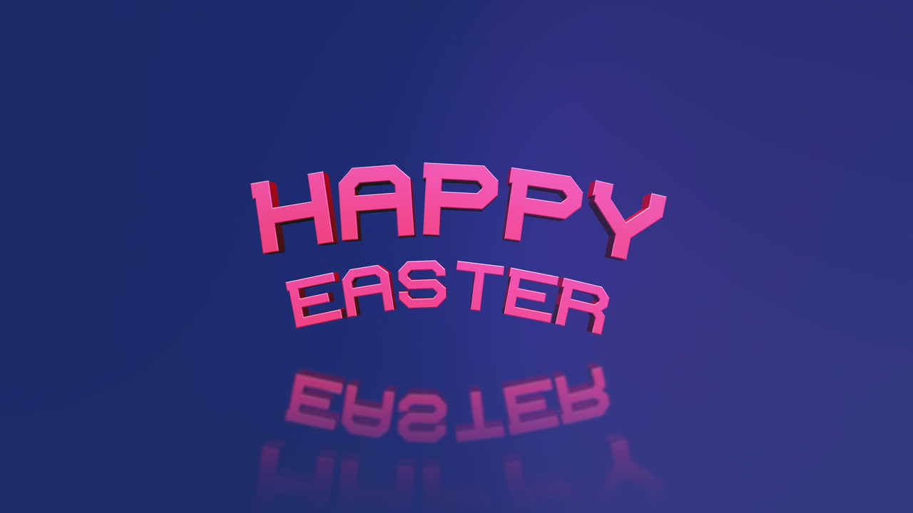 Testo moderno Buona Pasqua rosso su gradiente viola