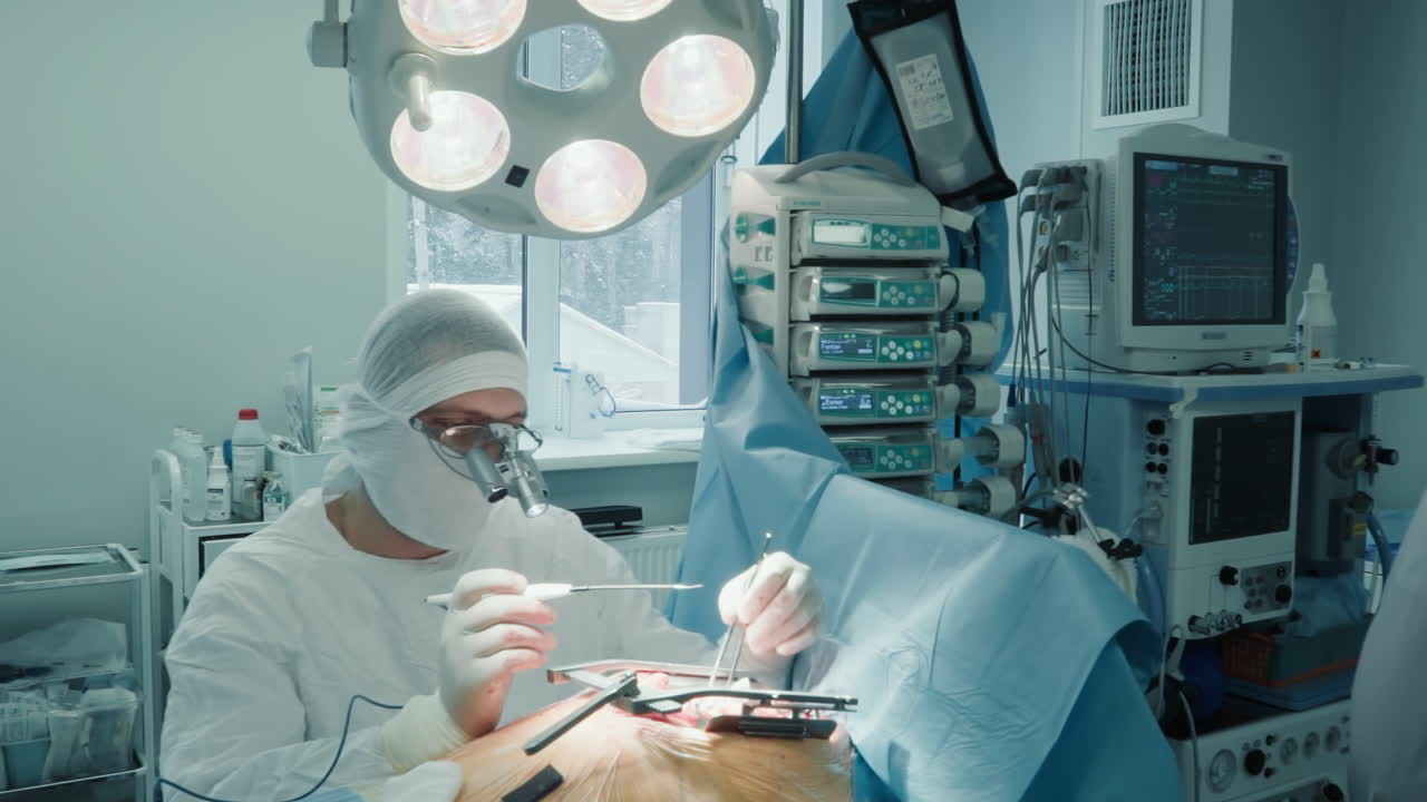 el cirujano utiliza tejidos para eliminar el líquido del pecho del paciente. el médico cardiólogo limpia la herida durante la cirugía de derivación de la arteria coronaria en el hospital. patología del corazón