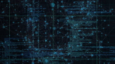 animación de la red de conexiones a través del procesamiento de datos