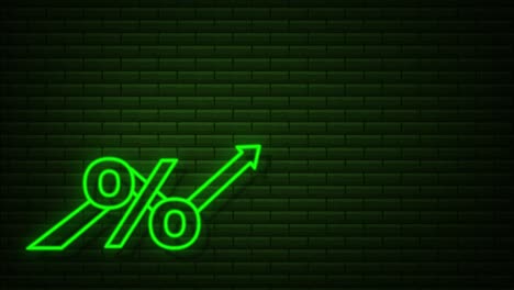 percentage with arrow up and down. banking, credit, interest rate. motion graphic