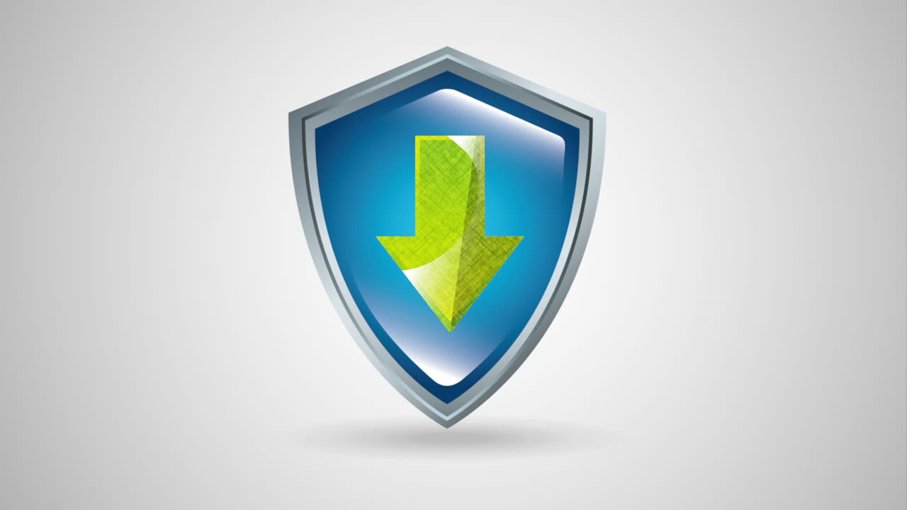 tecnología de big data con escudo y flecha