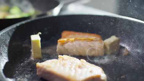 frying fish with butter