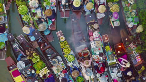 floating market aerial view