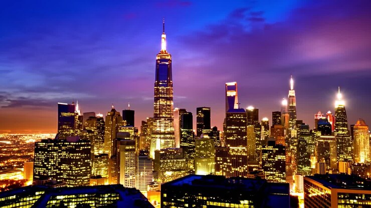 New York City Skyline at Night
