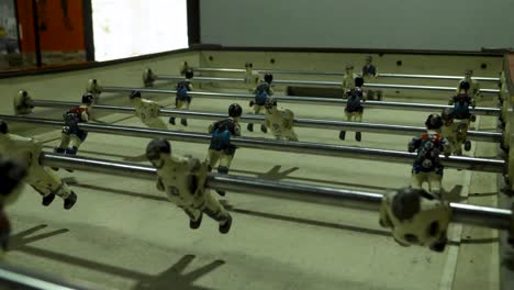 table soccer game with detailed player figures