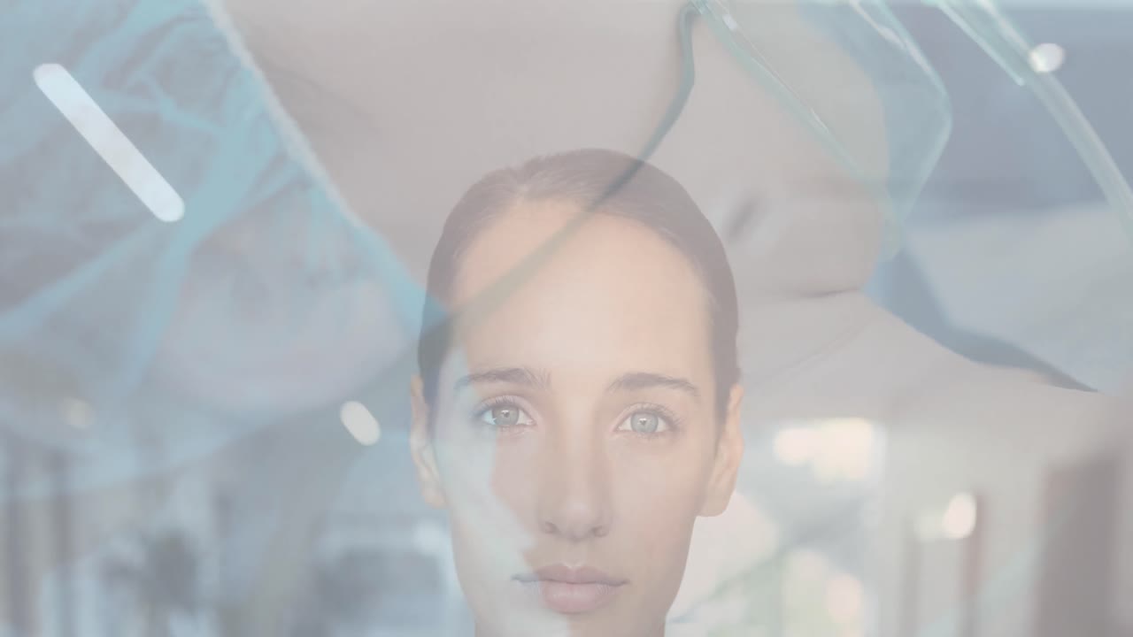 animación de una doctora caucásica sobre un paciente caucásico