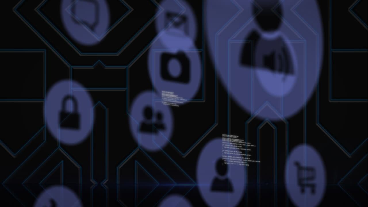 animación de las redes en fondo oscuro