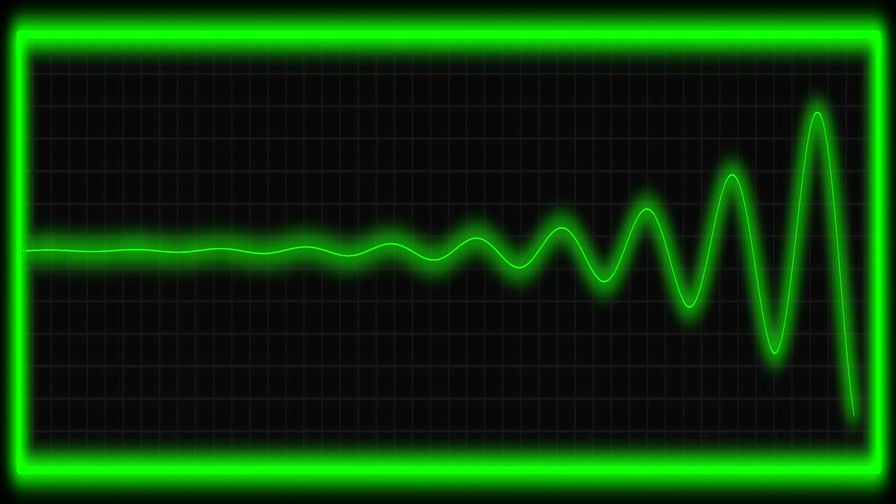 네온 녹색의 생명 징후 모니터 - 원활한 루핑
