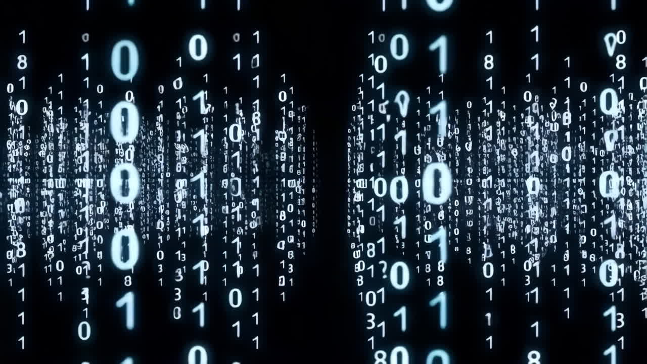 Abstract Digital Binary Code Stream