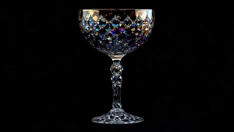ornamental iridescent cocktail glass