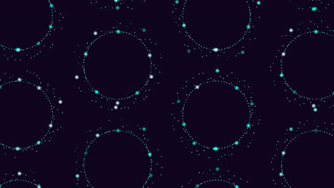 hipnotizante patrón de puntos verdes en el fondo oscuro