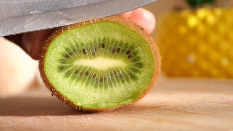 cutting a kiwi