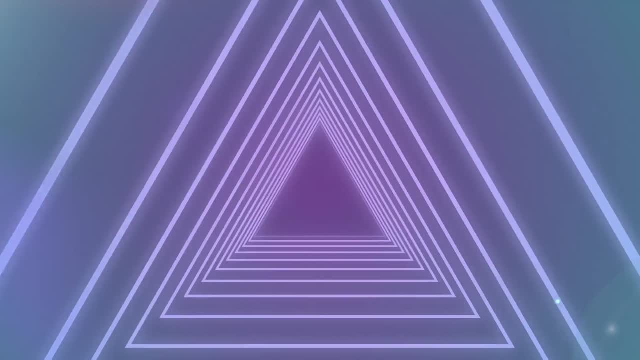 animación de un túnel púrpura hecho de líneas