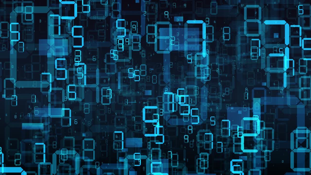 tipografía de números digitales [bucle]