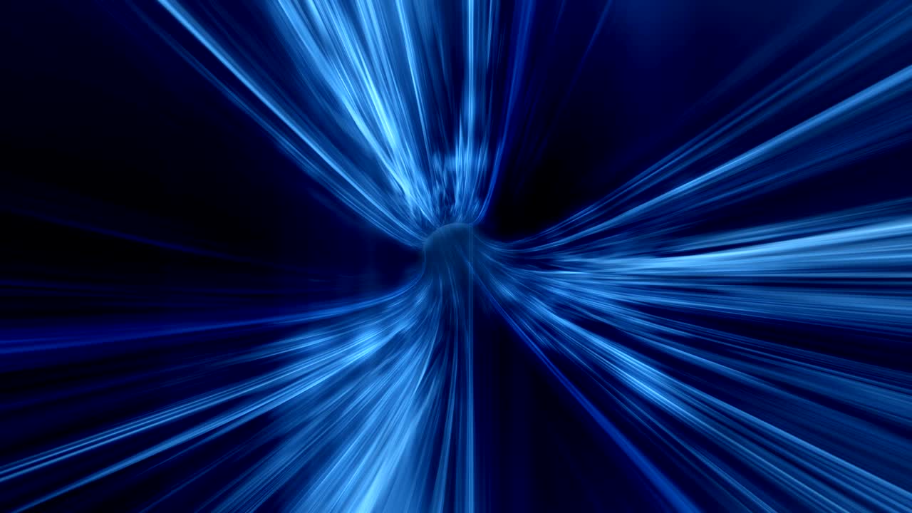Wormhole in loop continuo dritto attraverso il tempo e lo spazio, avanza a velocità di curvatura in questa fantascienza
