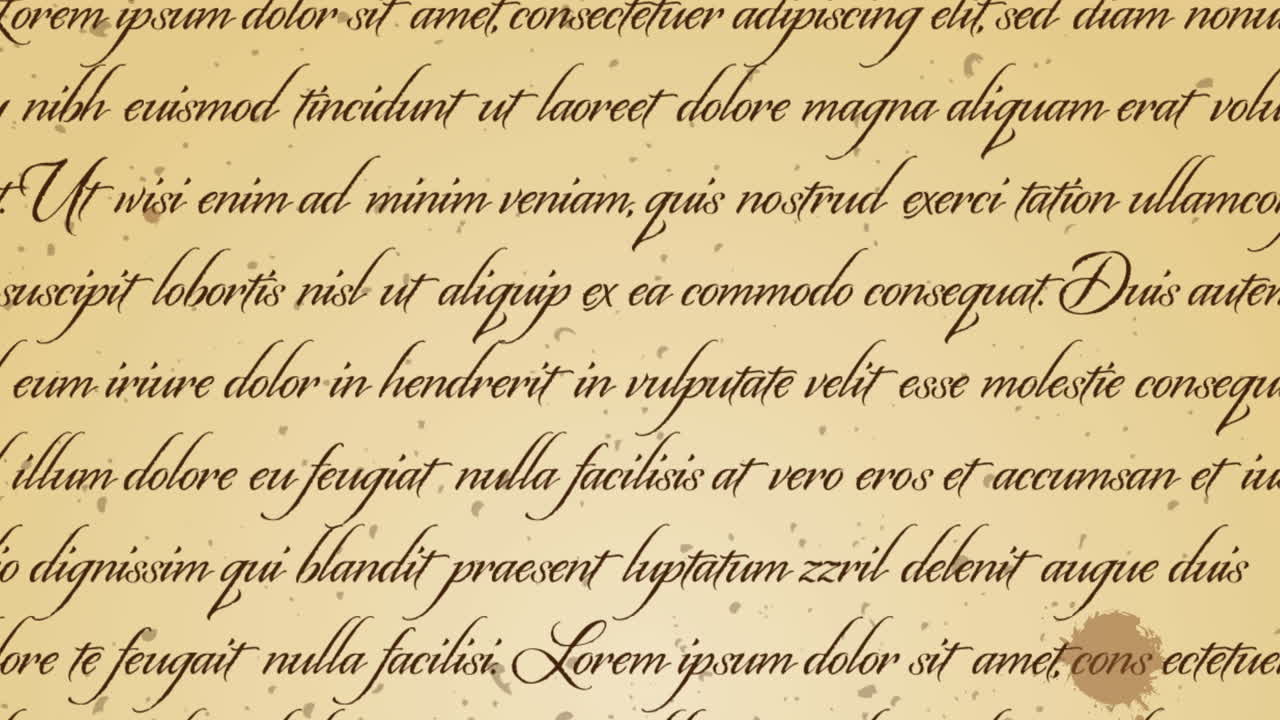 미국 헌법 위에 갈색 반점의 애니메이션