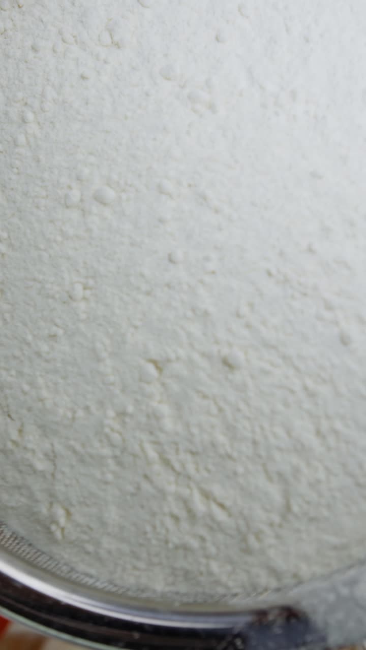 Close-up of Flour in a Sifter