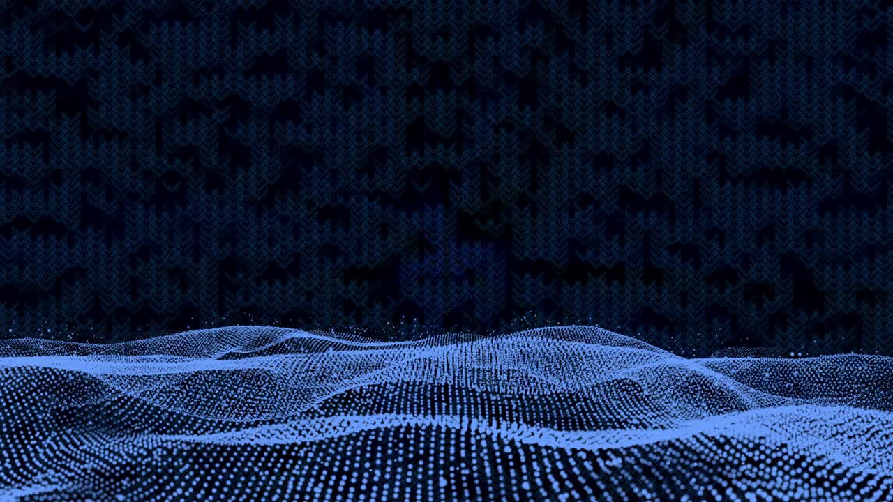 4K Animation Abstract Wireframe Analysis Swirl Mountain.