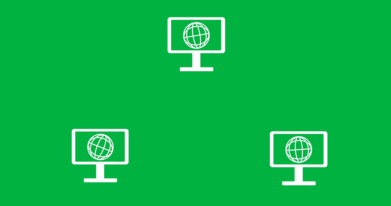 Animation von Icons auf transparentem Hintergrund.