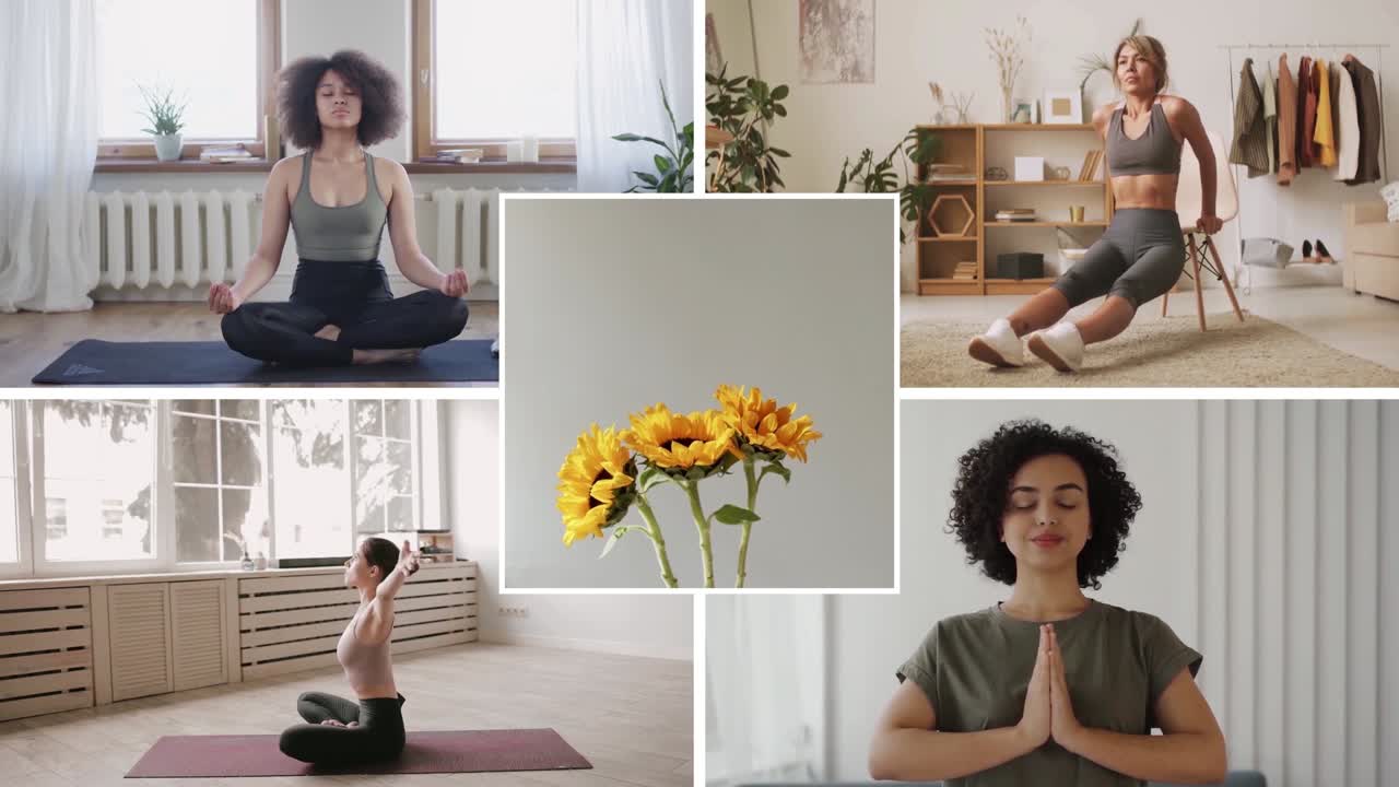 Yoga, tennis e collage a tema natura