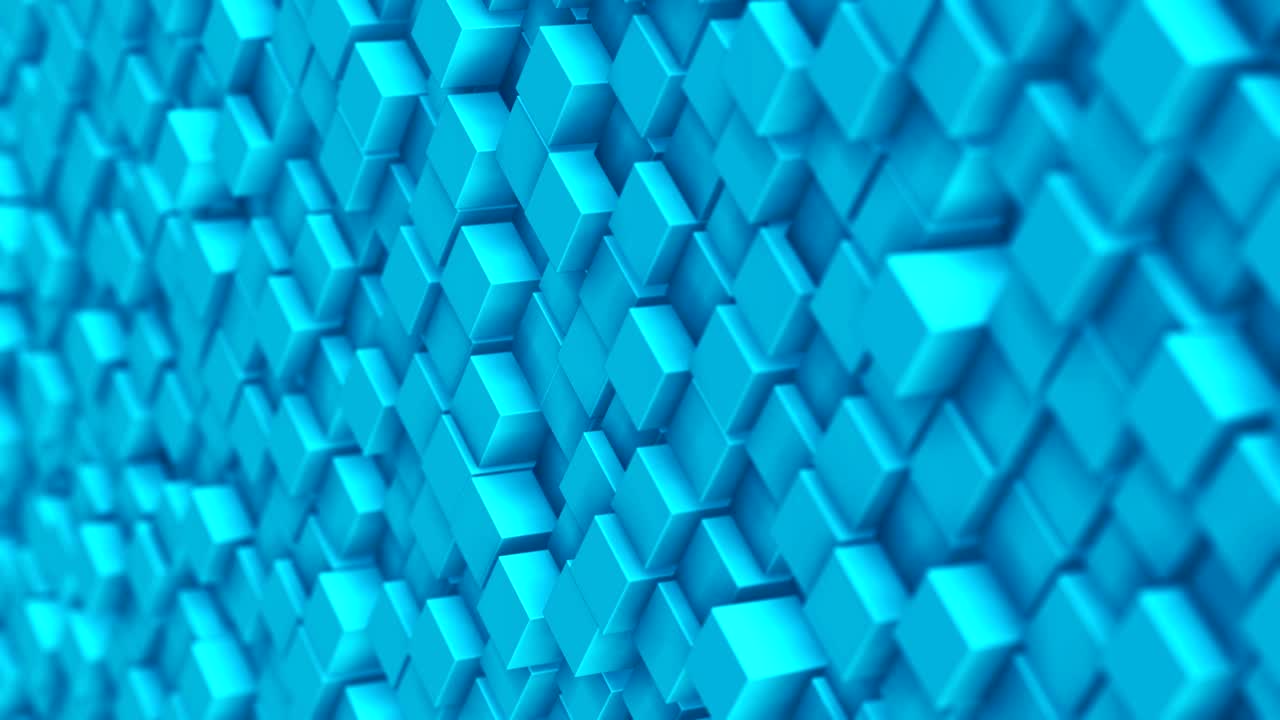 vídeo de animación en cámara lenta de fondo de cubos azules