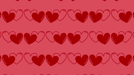 hearts pattern on a pink background