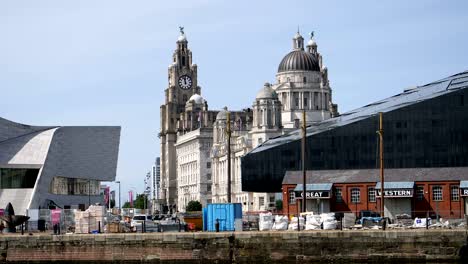 liver building, liverpool, united kingdom, circa 9th june 2017