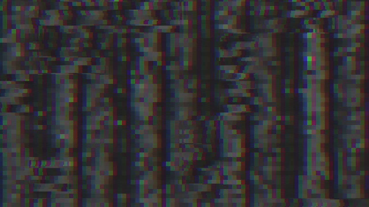 diseño único abstracto animación digital ruido de píxeles error de fallo daño de video