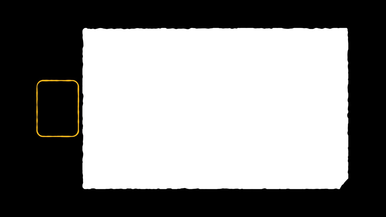 Blank White Screen with Yellow Film Frame Border