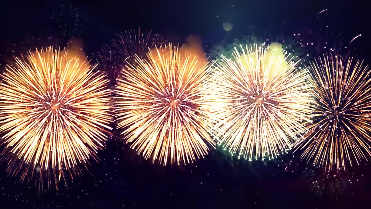 espectáculo de fuegos artificiales coloridos en el cielo nocturno