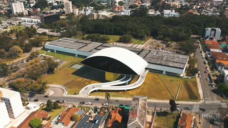 modern museum oscar niemeyer located in curitiba, paraná, brazil