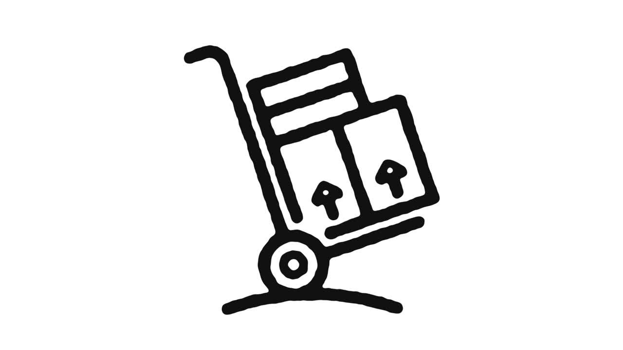 배달 아이콘 애니메이션 영상 및 알파 채널